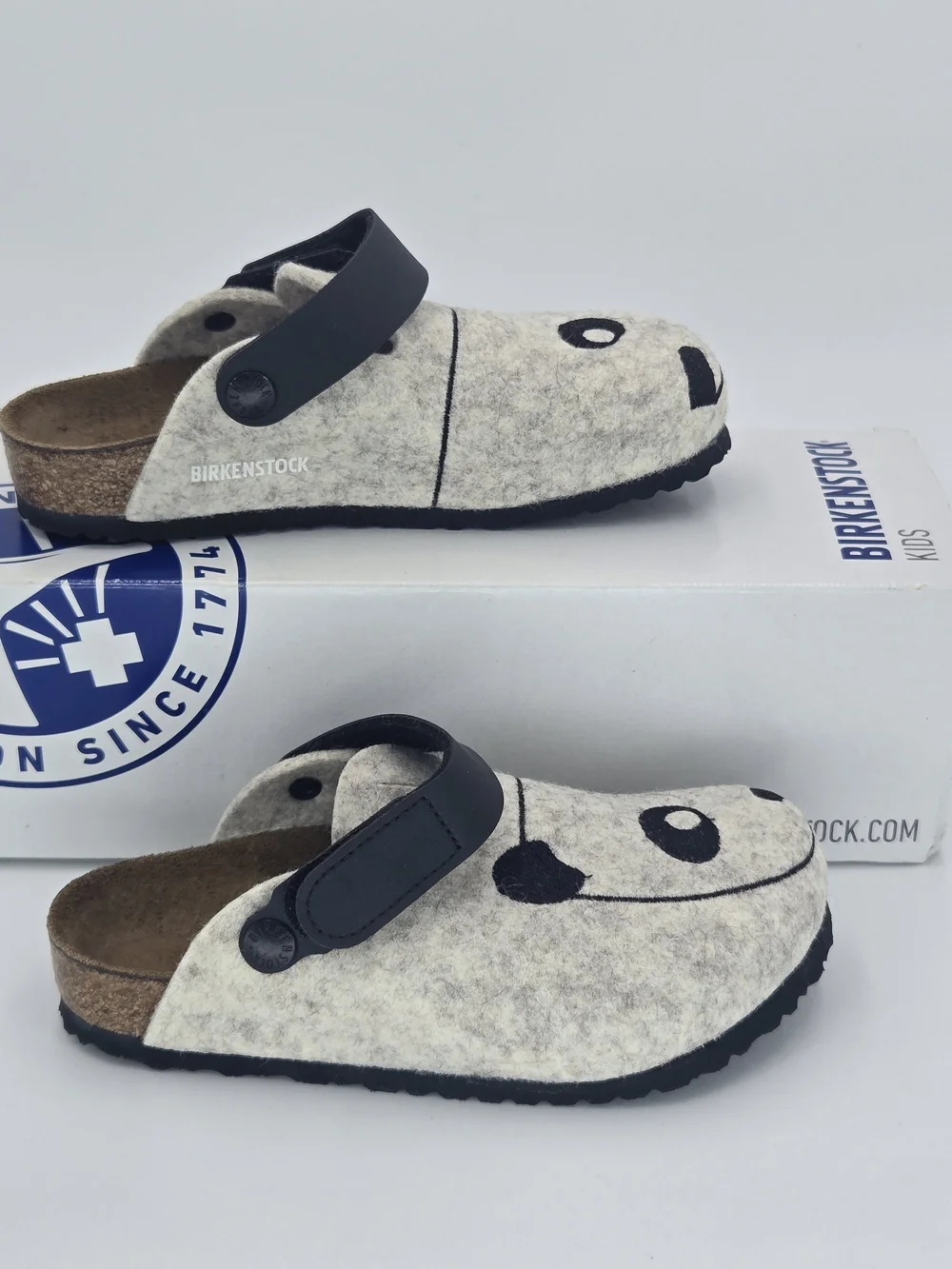 Birkenstock Zimba Kids Panda Wool Felt Boston Clogs Size C11 Toddler